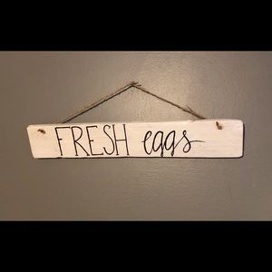 Farmhouse Handmade Fresh Eggs Rustic Sign 🥚